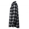 buffalo plaid flannel heather grey black side