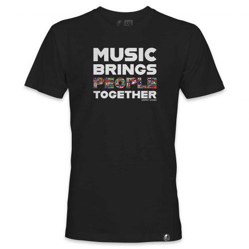 Music Unity Tee-Music Brings People Together_black