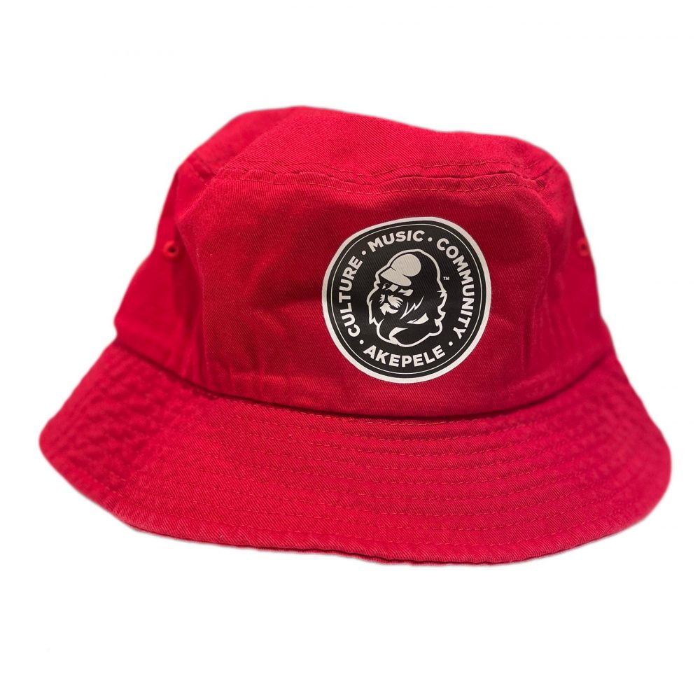 Akepele Chino Twill Bucket Hat - Red