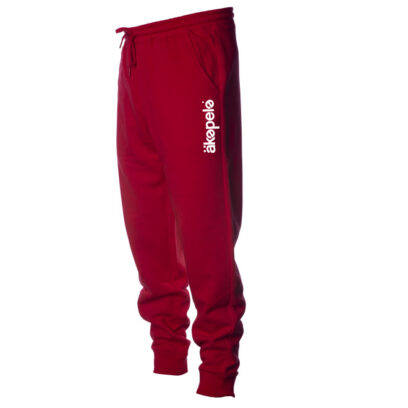 Akepele legacy logo joggers. Red. Profile