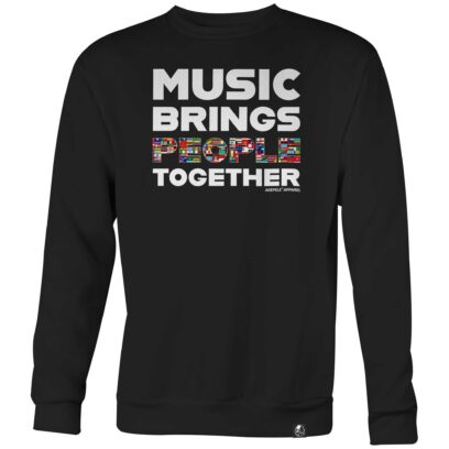Black Music Unity Sweatshirt - Music Brings People Together - Akepele Apparel