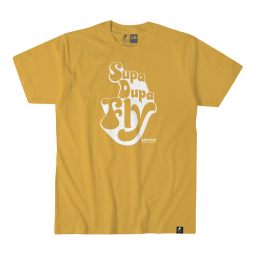 Akepele Apparel - Supa Dupa Fly graphic tee. Yellow tee_flat
