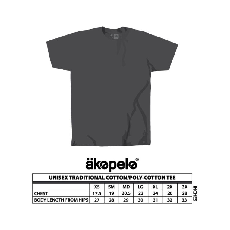 Akepele Traditional Tee fit guide