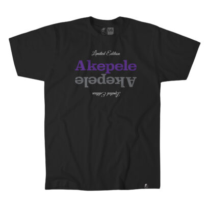 Akepele Limited Edition tee from the Remix Collection. Black Tee.