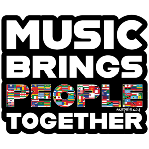 Akepele Apparel - Music Brings People Together Sticker