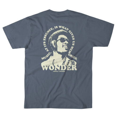 Stevie Wonder Tribute Tee_back graphic_ blue tee
