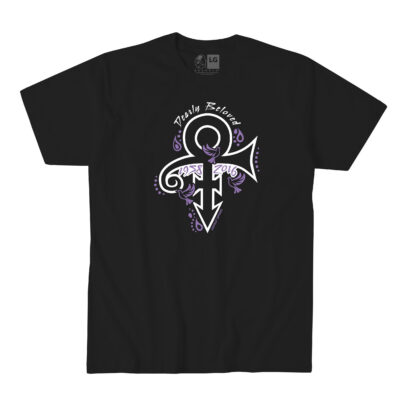 The love symbol graphic with purple doves, Prince.