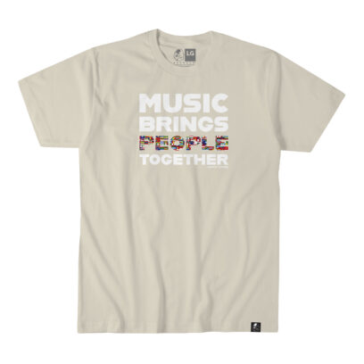 Akepele - Music Brings People Together tee, CREAM color tee.